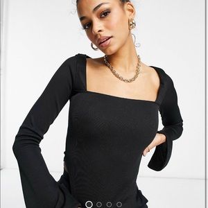 ASOS/AsYou black square neck crop top